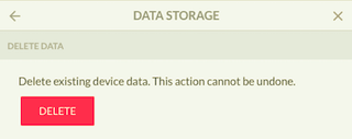Delete device data