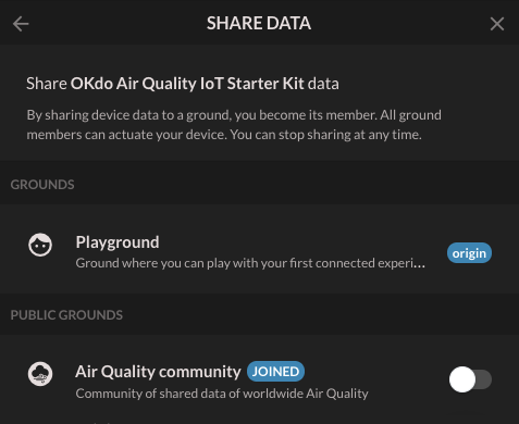 Share data to the community